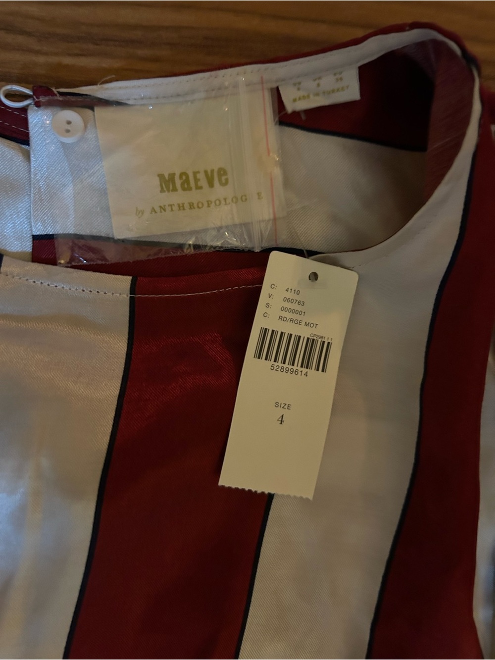 Maeve Maria striped blouse with balloon sleeves. Sz. 4 - Picture 11 of 13